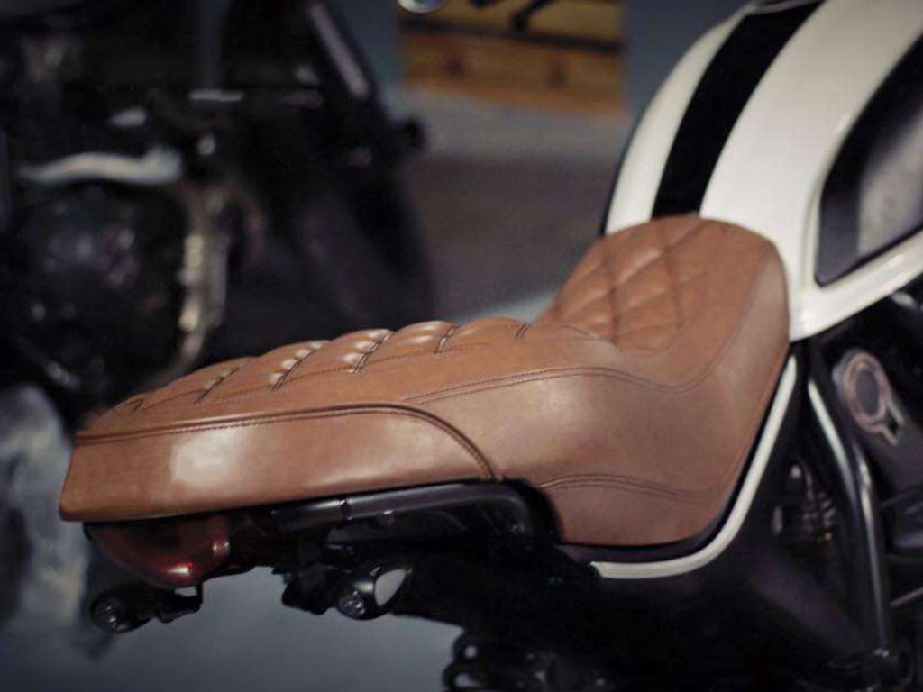 Ducati Scrambler Mugello シート ダークブラウン Mugello - Full Seat | For Ducati Scrambler 803 & Sixty2